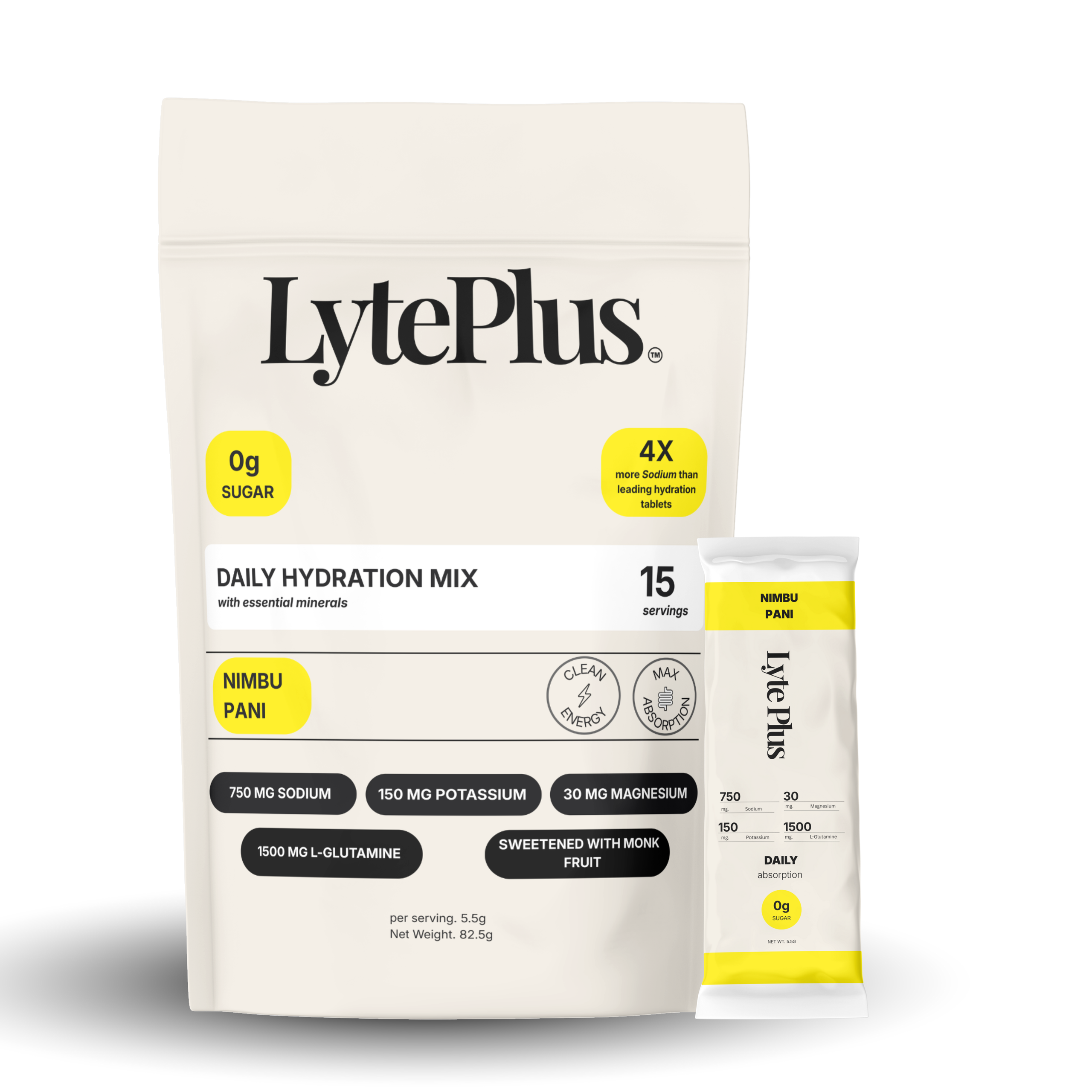 30 Sachets x Daily Hydration Mix - Nimbu Pani (Lemon)